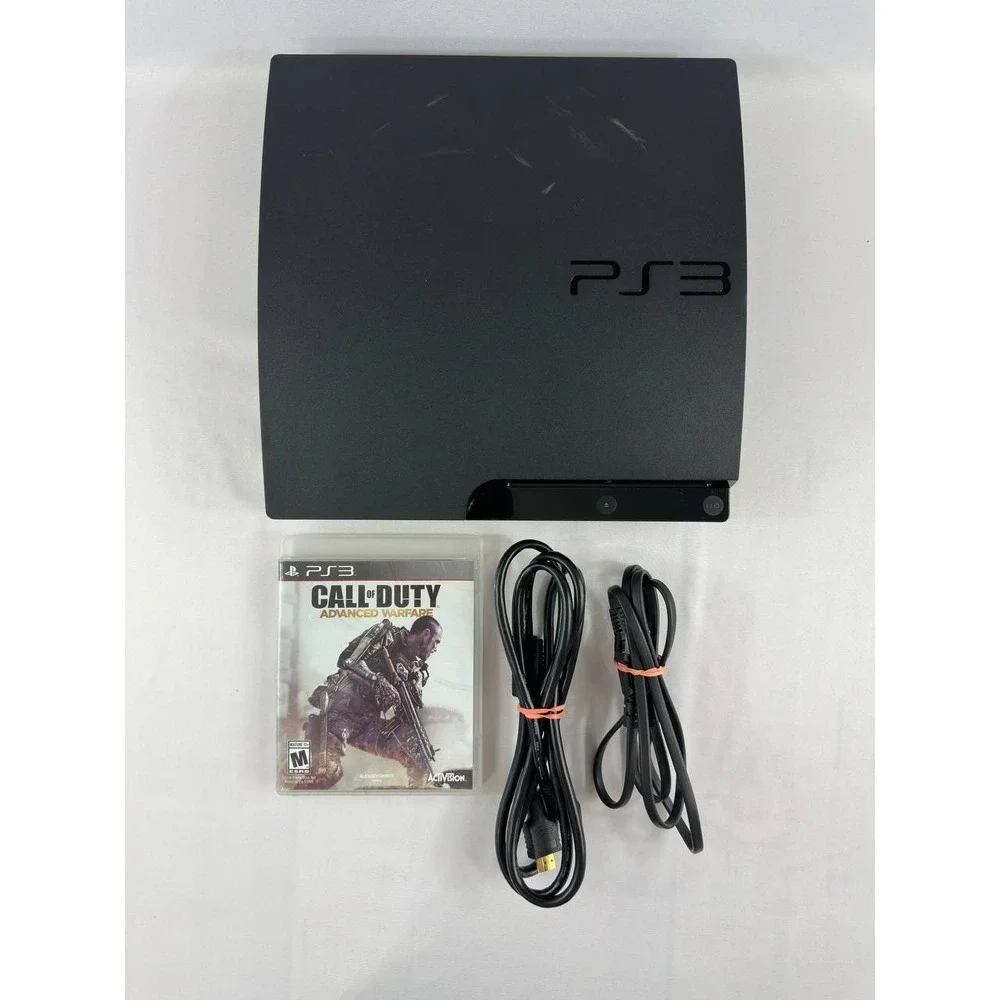 Sony PlayStation 3 PS3 Slim 160GB CECH-3001A Console Bundle + COD & Cables